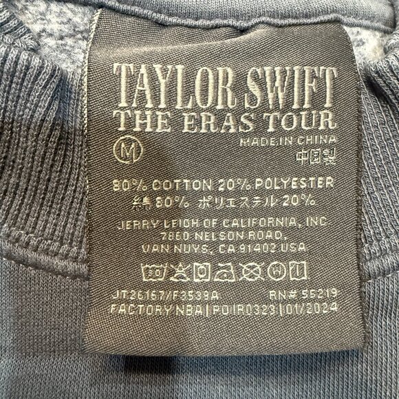 Taylor Swift | The Eras International Tour Washed Blue Hoodie | New | Defeats - Picture 15 of 16
